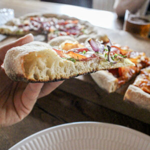 opskrift surdejspizza med dansk økologisk hvedemel type 00 fra mejnerts til pizza med surdej